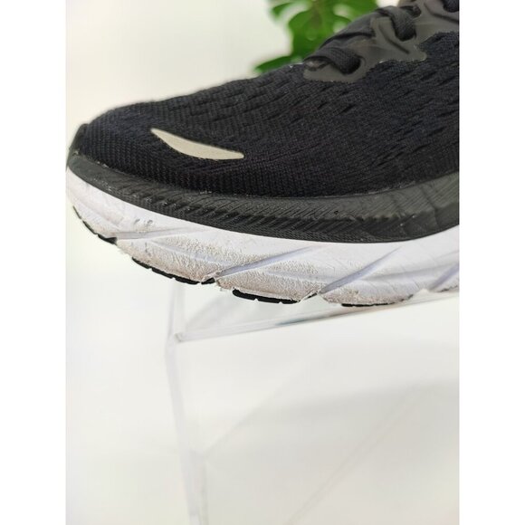 Hoka One One Women's Clifton 8 Black Mesh Low-top Sneaker Size 6.5B US - Picture 10 of 11